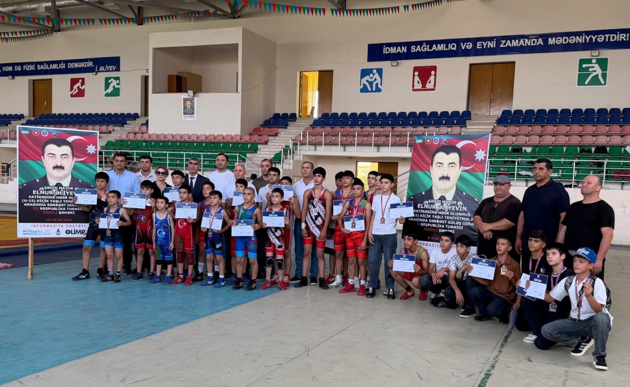 Horadizdə şəhid mayor Elnur Əliyevin xatirəsinə həsr olunan güləş turniri keçirilib  