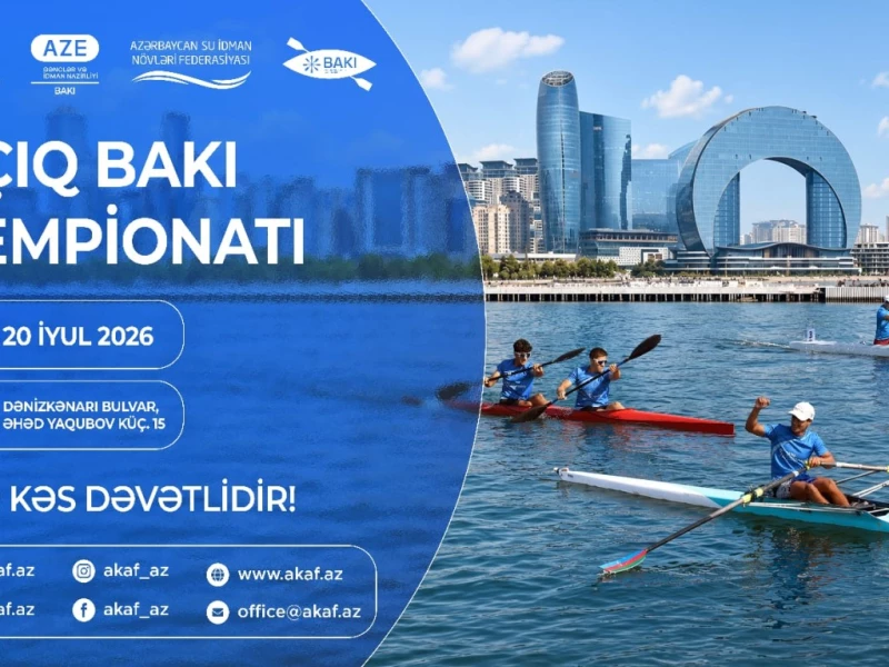 Avarçəkmə və kanoe üzrə açıq Bakı çempionatı keçiriləcək