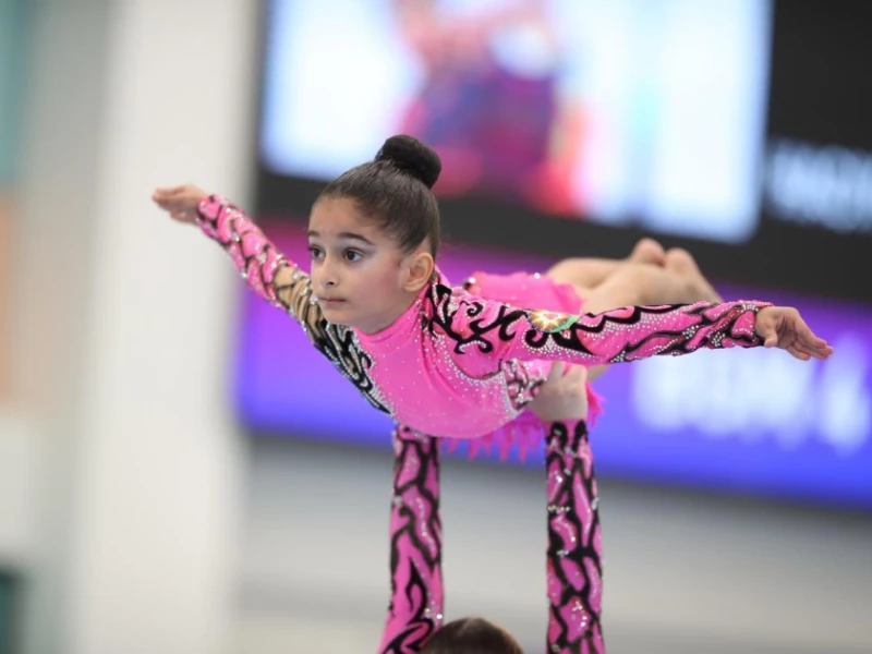 Ölkə birinciliyində aerobika gimnastikası üzrə ilk qaliblər müəyyənləşib